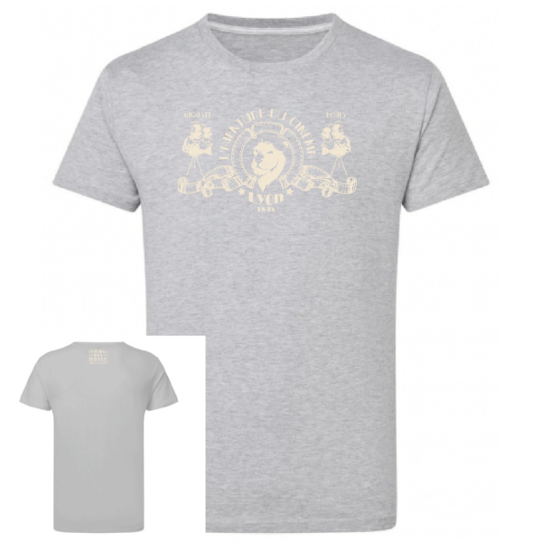 Tshirt cinema lumiere couleur gris chiné, face