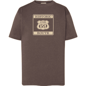 Tshirt enfant "Historic route 69" couleur gris plomb