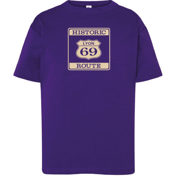 Tshirt enfant "Historic route 69" couleur violet