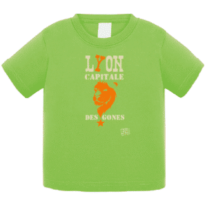 Tshirt bébé "Lion capitale des Gones" couleur vert