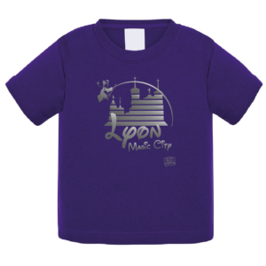 Tshirt bébé "lyon magic city" couleur violet