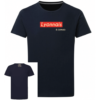 Tshirt lyonnais à jamais couleur bleu marine, face