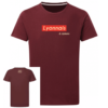 Tshirt lyonnais à jamais couleur bordeaux, face