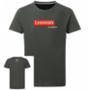 Tshirt lyonnais à jamais couleur gris plomb, face