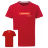 Tshirt lyonnais à jamais couleur rouge, face