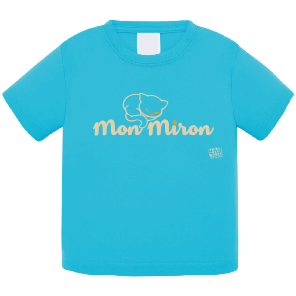 Tshirt bébé "mon miron" couleur bleu turquoise