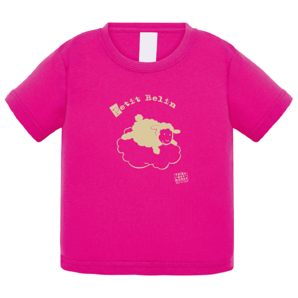 Tshirt logo petit belin couleur rose