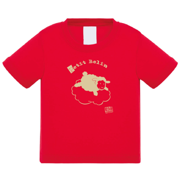 Tshirt logo petit belin couleur rouge