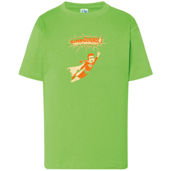 Tshirt enfant "super guignol" couleur vert