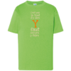 Tshirt enfant "c'est pas le tout d'y dire y faut encore y faire" couleur vert