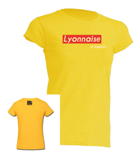 Tshirt Femme "lyonnaise à jamais" couleur jaune