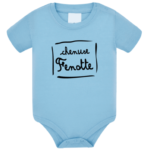 Body bébé "Chenuse Fenotte" couleur bleu ciel