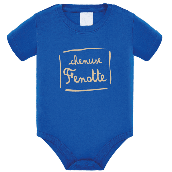 Body bébé "Chenuse Fenotte" couleur bleu roi