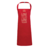 Tablier enfant "gone d'un jour, gone toujours" couleur rouge