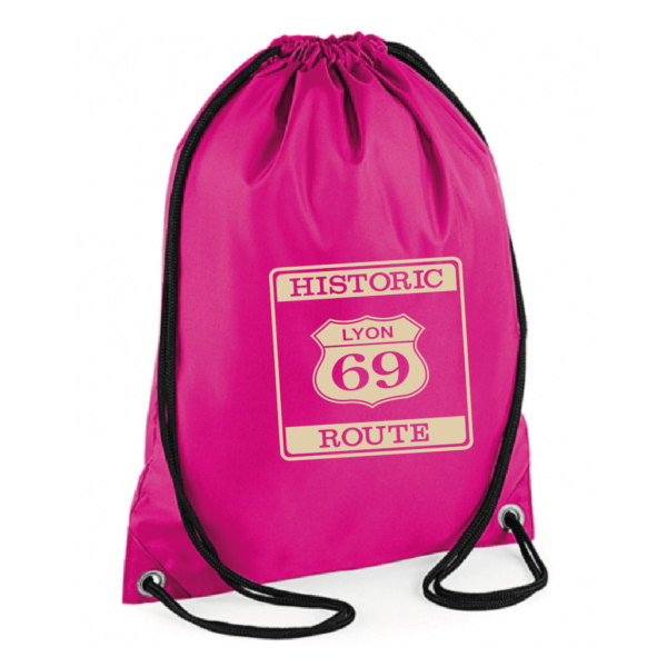 Sac sport "historic route 69" couleur fushia