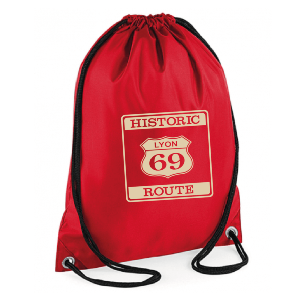 Sac sport "historic route 69" couleur rouge