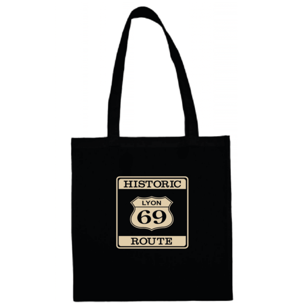 Tote bag "historic route 69" couleur noir