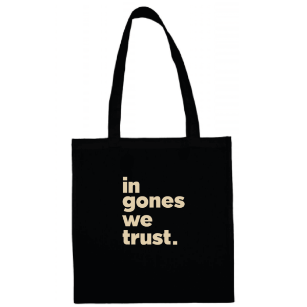 Tote bag "in gones we trust" couleur noir