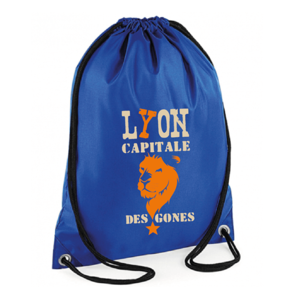 Sac sport "Lyon capitale des gones" couleur bleu