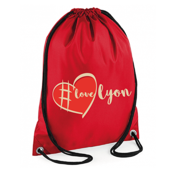 Sac sport "love lyon" couleur rouge