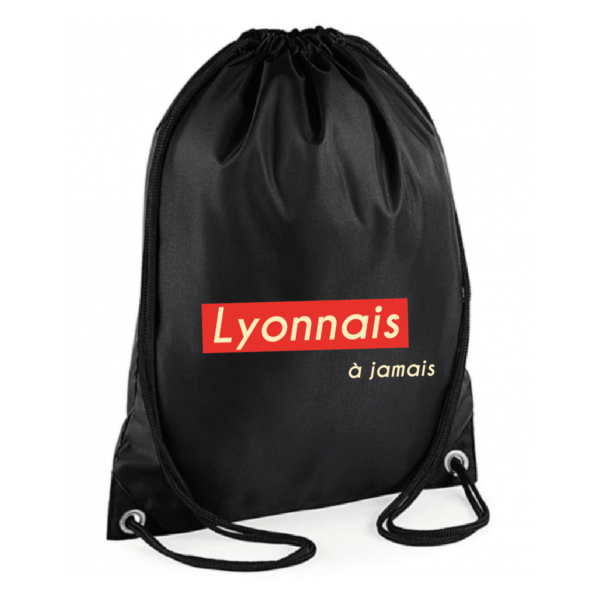 Sac sport "lyonnais à jamais" couleur noir
