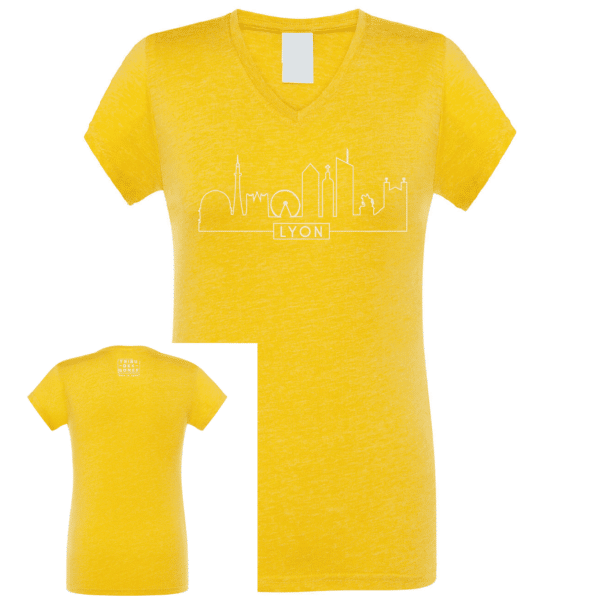 Tshirt femme skyline couleur jaune