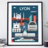 Affiche 18x24 cm Lyon souvenir – Image 5