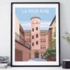 Affiche 18x24 cm Lyon souvenir – Image 3