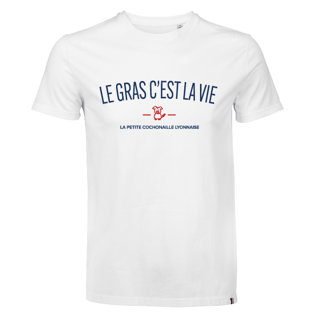 T-shirt à la française Le gras c'est la vie