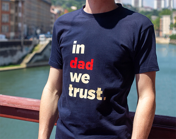 t-shirt personnalisé pour la fête des pères lyonnais avec humour lyonnais