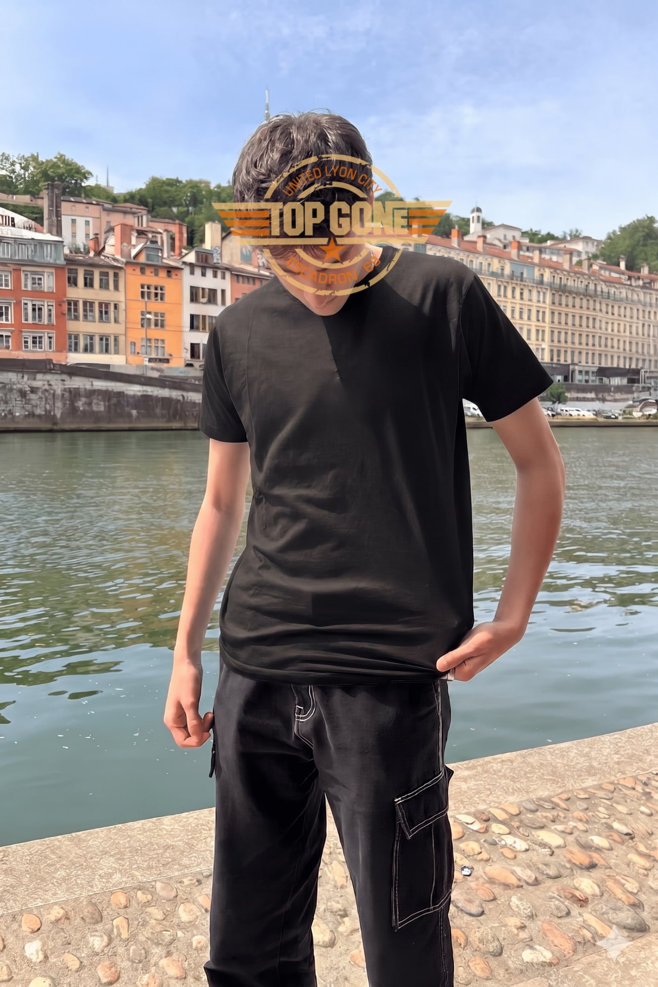 T-Shirt Homme – Top Gone — Noir (face)
