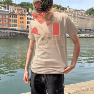 T-Shirt Homme – Comme Au Bouchon — Sable (face)