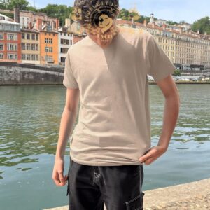 T-Shirt Homme – L Aventure Du Cinéma — Sable (face)