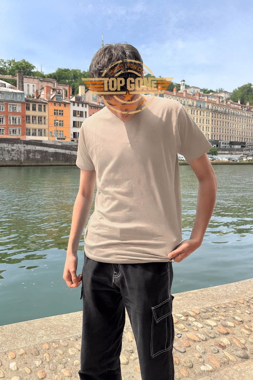 T-Shirt Homme – Top Gone — Sable (face)