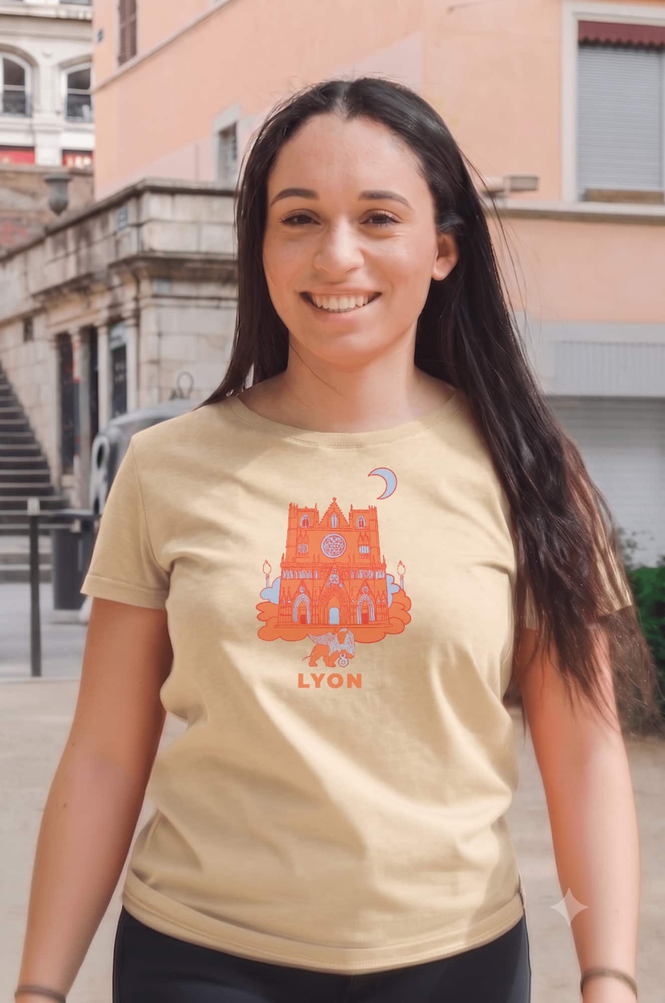 T-Shirt Femme – Cath St Jean Fete Des Lumières (1) — Crème (face)