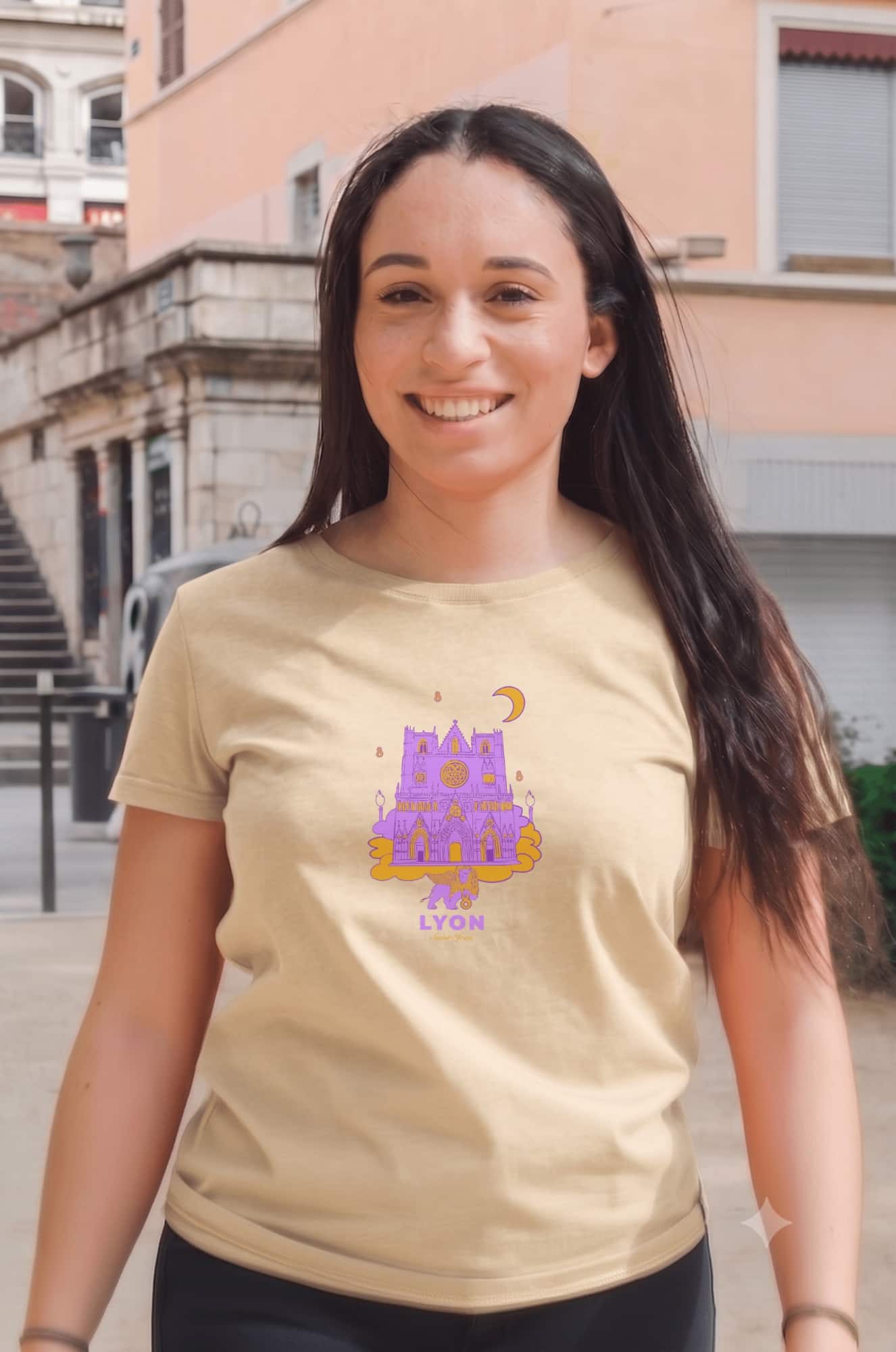 T-Shirt Femme – Cath St Jean Fete Des Lumières 2 — Crème (face)