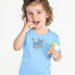 T-Shirt Bébé – Lyon Magic City — SkyBlue (face)