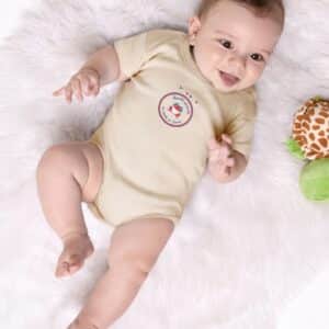 Body Bébé – La Petite Grenouille Des Bords De Saone — Crème (face)
