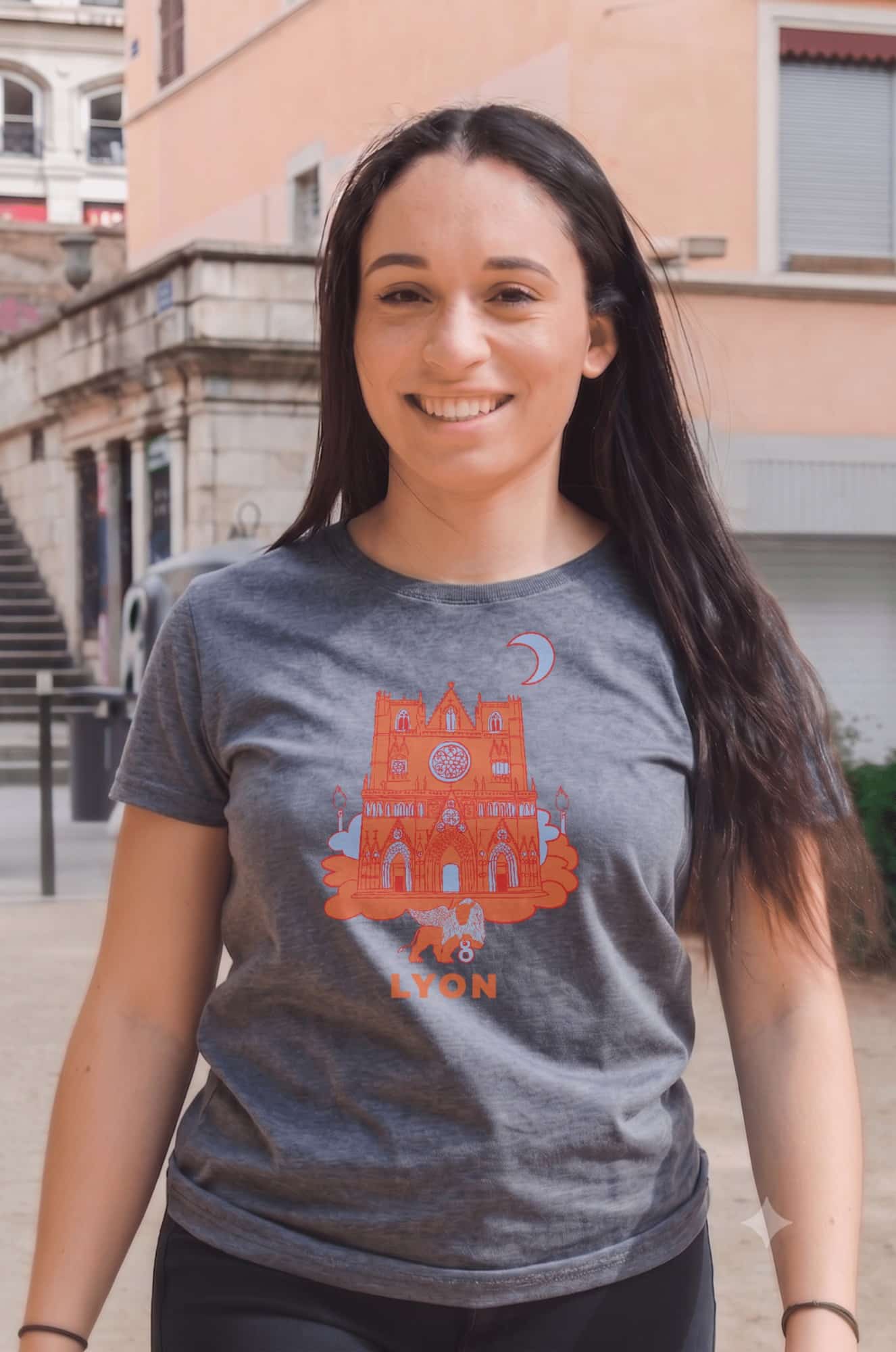 T-Shirt Femme – Cath St Jean Fete Des Lumières (1) — Denim (face)