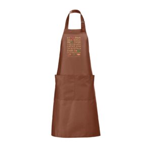 Tablier adulte – Douceurs lyonnaises — Marron (face)